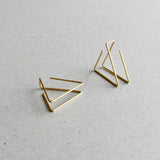 Minimalist Triangle Earrings 925 Silver Brincos Orecchini Oorbellen Pendientes