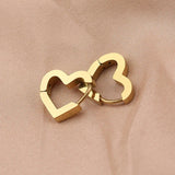 Triangle Geometric Hypoallergenic Earring Hooks Men Stainless Steel Clip Ear Rin