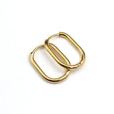 Triangle Geometric Hypoallergenic Earring Hooks Men Stainless Steel Clip Ear Rin