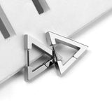 Triangle Geometric Hypoallergenic Earring Hooks Men Stainless Steel Clip Ear Rin