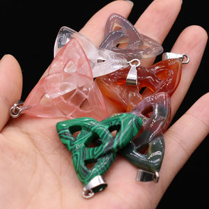 Celtic Knot Pendants Natural Stone Charms for DIY Jewelry