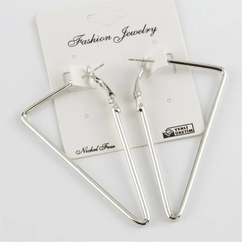 Triangle Metal Stud Earrings
