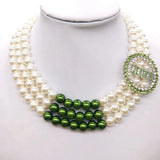 Greek Club Sorority Pearl Necklace Set