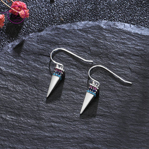 Triangle Zircon 925 Sterling Silver Earrings for Women
