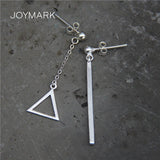 S925 Silver Drop Earrings Geometric Sterling Silver Dangle Earrings