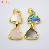 Geometric Triangle Shell Pendant Necklace