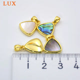 Geometric Triangle Shell Pendant Necklace