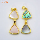 Geometric Triangle Shell Pendant Necklace