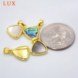 Geometric Triangle Shell Pendant Necklace