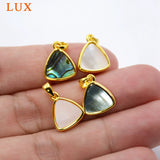 Geometric Triangle Shell Pendant Necklace