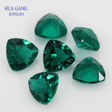Malachite Green Glass Beads Princess Cut 3x3~10x10mm