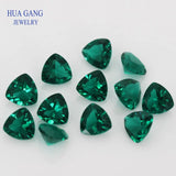 Malachite Green Glass Beads Princess Cut 3x3~10x10mm