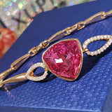 Triangle Austrian Crystal Womens Bangle Bracelet