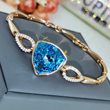 Triangle Austrian Crystal Womens Bangle Bracelet
