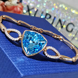 Triangle Austrian Crystal Womens Bangle Bracelet