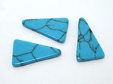 Turquoise Stone 17x9mm Mixed Equilateral Triangle Flat Stone