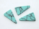 Turquoise Stone 17x9mm Mixed Equilateral Triangle Flat Stone