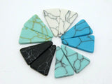 Turquoise Stone 17x9mm Mixed Equilateral Triangle Flat Stone