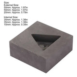 Triangular Graphite Ingot Mold Crucible Mould for Silver Jewelry Melting