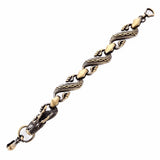 Vintage Fire Dragon Pattern Beads Bracelet Men