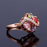 Tricolor Cubic Zircon Rings with Stones Costume Jewelry Mood Ring