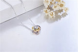 Tricolor Gold Rose Gold Cross Pendant 1ct Sona Zircon 925 Sterling Silver
