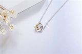 Tricolor Gold Rose Gold Cross Pendant 1ct Sona Zircon 925 Sterling Silver