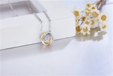 Tricolor Gold Rose Gold Cross Pendant 1ct Sona Zircon 925 Sterling Silver