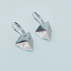 12mm Trilliant Fancy Stone Earrings Bases with French Hook Lever Back
