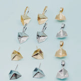 12mm Trilliant Fancy Stone Earrings Bases with French Hook Lever Back