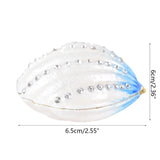Jeweled Sea Shell Trinket Box Collectible Painted Enameled Decorative Container