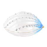 Jeweled Sea Shell Trinket Box Collectible Painted Enameled Decorative Container