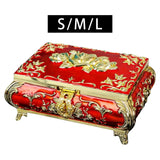 Rose Engraved Trinket Box Handcrafted Organizer for Anniversaries