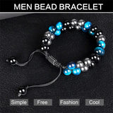 Triple Protection Bracelet Agate Hematite Tiger Eye Bracelet for Men