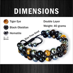 Triple Protection Bracelet Double Layer Beaded Hand Chain for Women Men