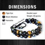 Triple Protection Bracelet Double Layer Beaded Hand Chain for Women Men