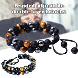 Triple Protection Bracelet Double Layer Beaded Hand Chain for Women Men