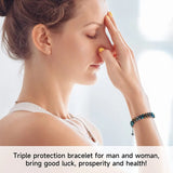 Triple Protection Bracelet Tiger Eye Hematite Anxiety Stress Relief