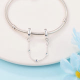 Triple Sapphire Safety Chain Bastet Charm 925 Silver