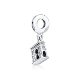 Triumphal Arch Pendant Charms 925 Sterling Silver Beads Women DIY Jewelry