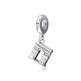 Triumphal Arch Pendant Charms 925 Sterling Silver Beads Women DIY Jewelry