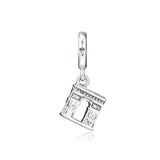 Triumphal Arch Pendant Charms 925 Sterling Silver Beads Women DIY Jewelry