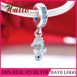 Tropical Seahorse Enamel Charm Dangle Bead for Bracelets Fine Jewelry