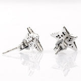 925 Sterling Silver Starfish Earrings with CZ