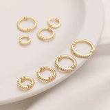 14K Plated Copper Double Hole Loose Bead Rings Spacers DIY Findings