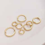 14K Plated Copper Double Hole Loose Bead Rings Spacers DIY Findings