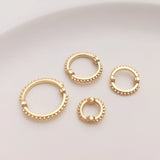 14K Plated Copper Double Hole Loose Bead Rings Spacers DIY Findings
