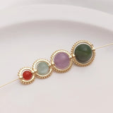 14K Plated Copper Double Hole Loose Bead Rings Spacers DIY Findings