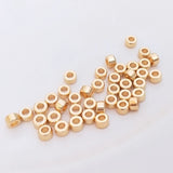 14K Plated Copper 4MM Golden Spacer Beads DIY Jewelry Making Accessories