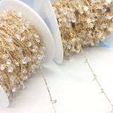 Copper Line Zircon Snowflake Necklace Bracelet Chain DIY Earrings